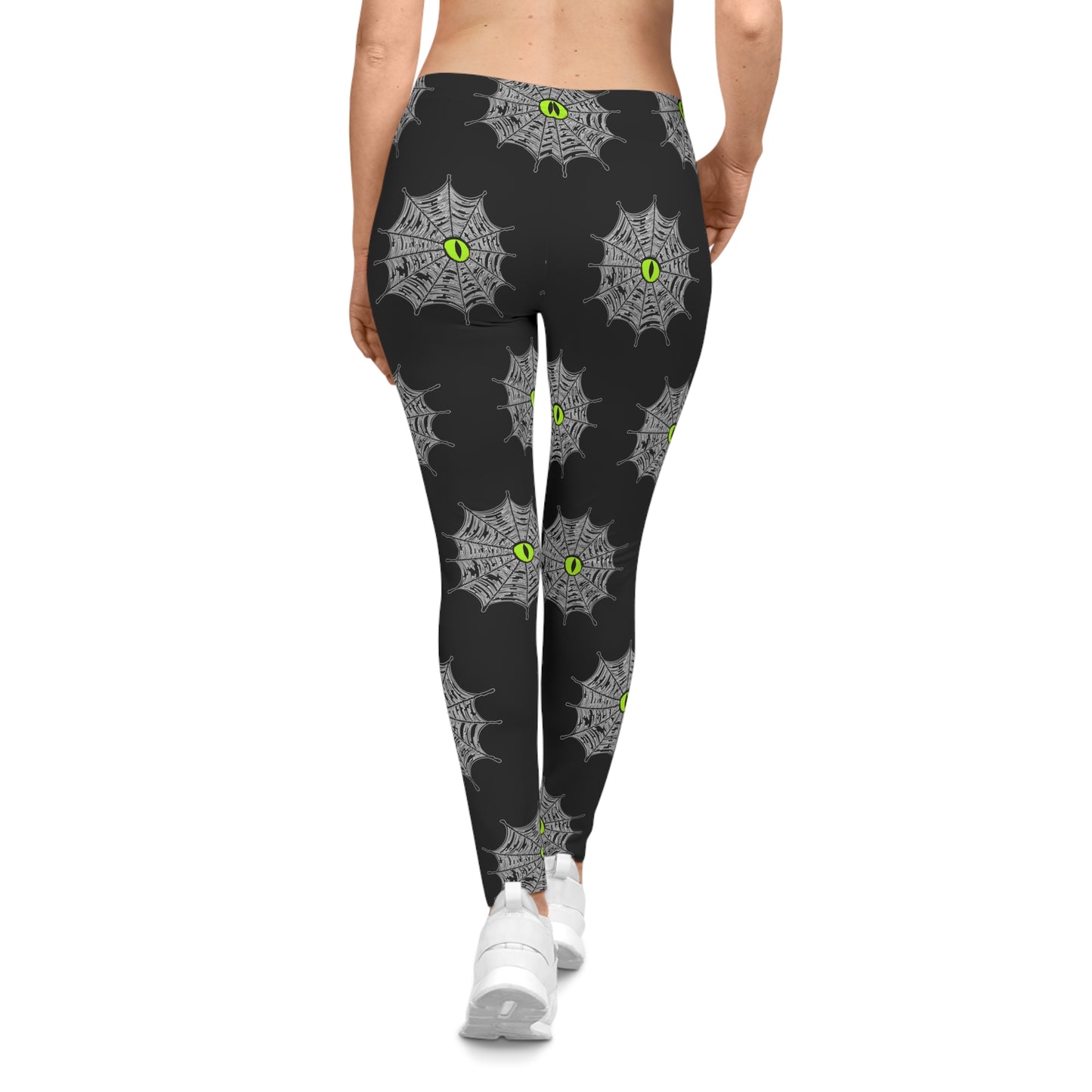 All-Over Print Leggings Cat Eye Spiderweb