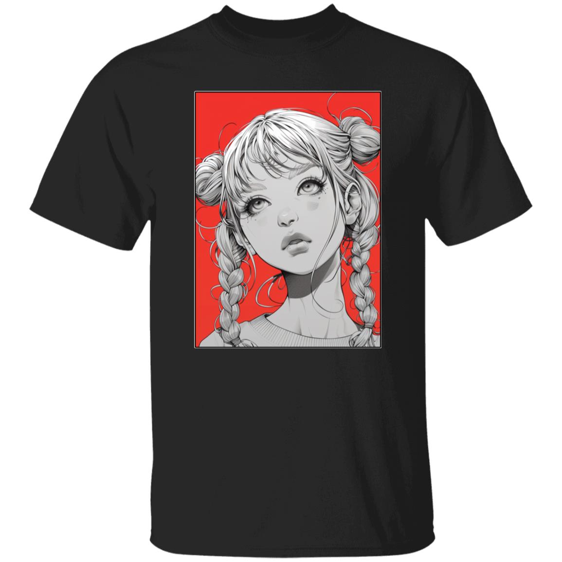 Oversized T-Shirt Anime Pigtail Girl