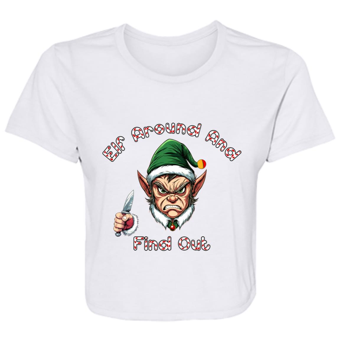 Flowy Cropped Tee Elf Around And Find Out