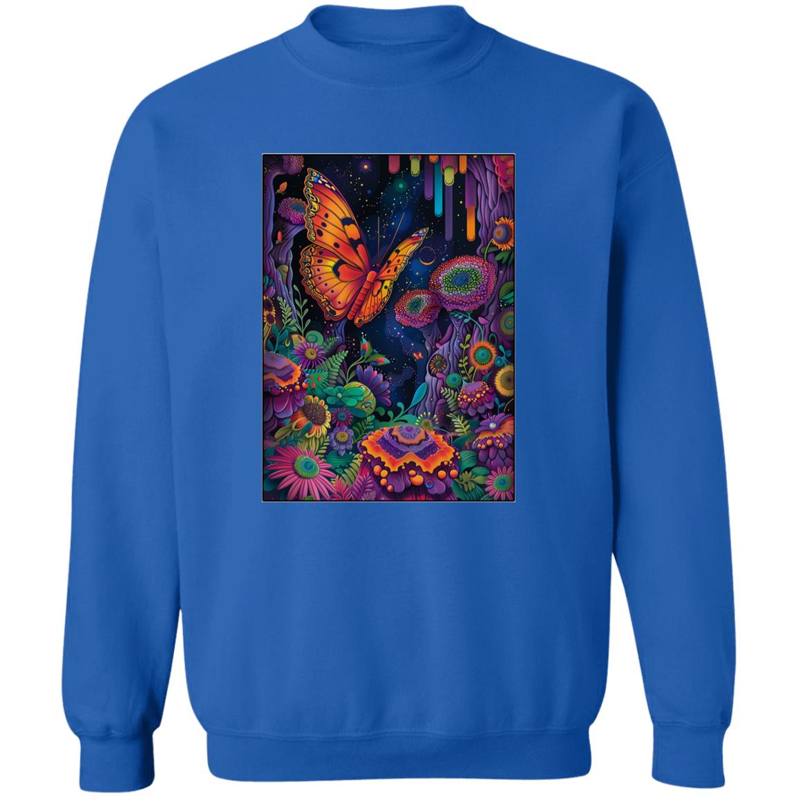 Pullover Sweatshirt Psychedelic Butterfly