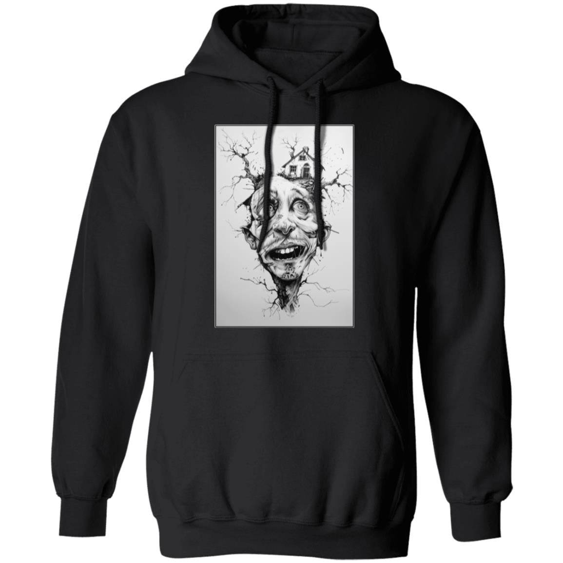 Pullover Hoodie House Head