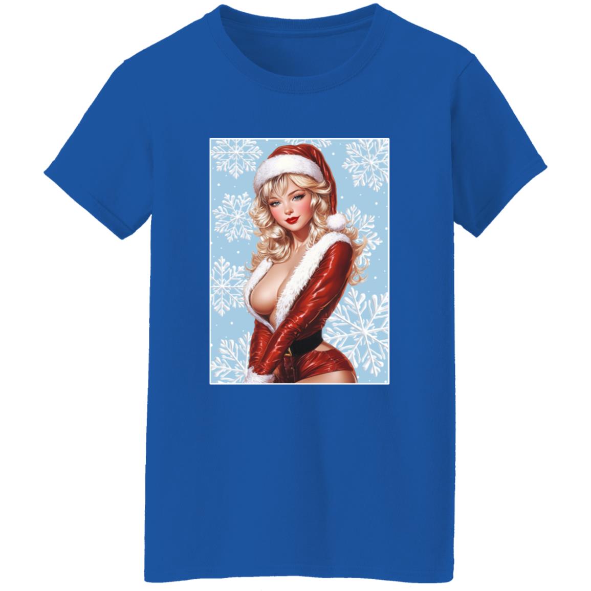Oversized T-Shirt Santa Pin Up Lady