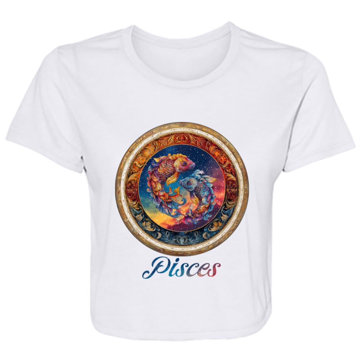 Flowy Cropped Tee Zodiac Pisces
