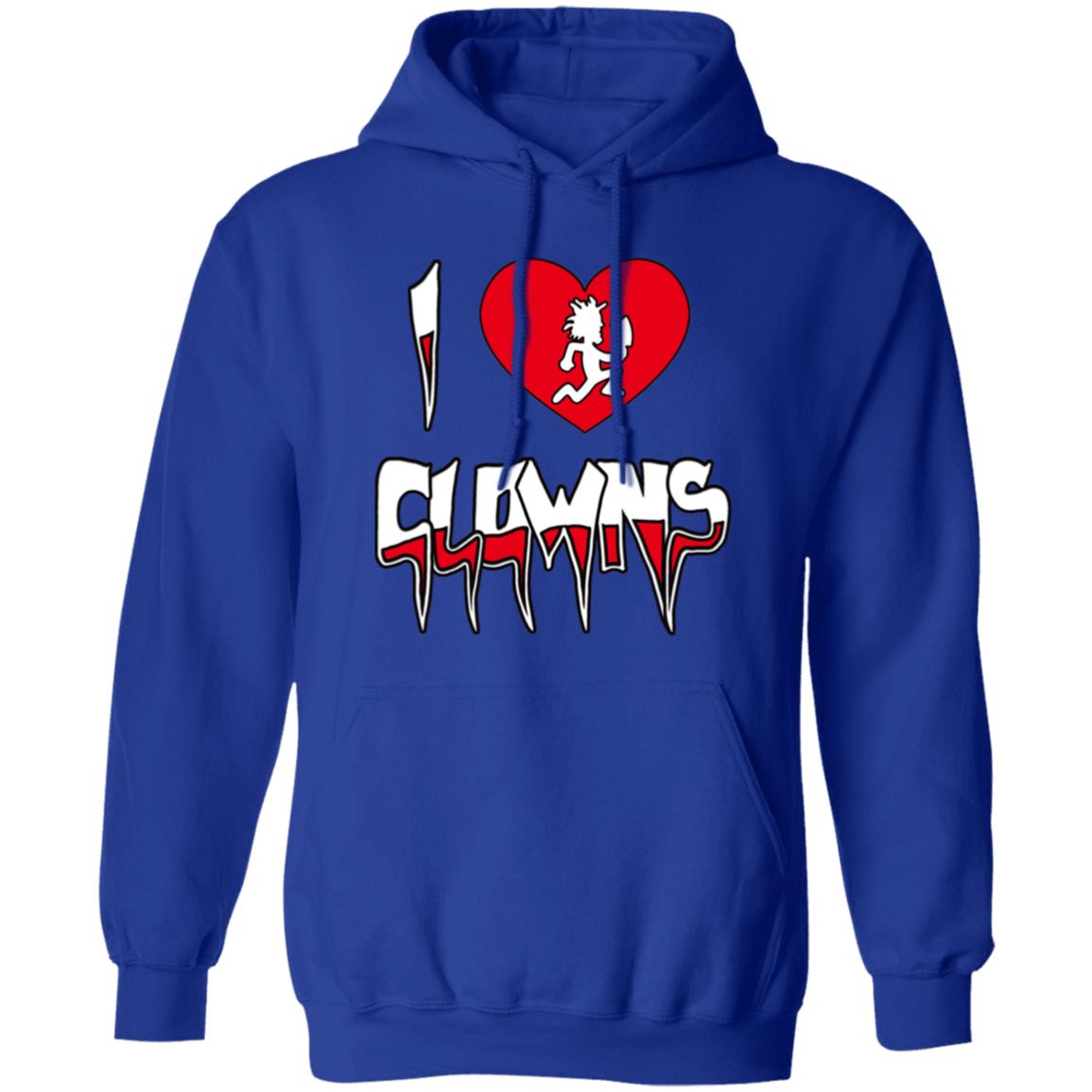 Pullover Hoodie I Love Clowns