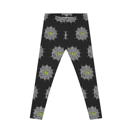 All-Over Print Leggings Cat Eye Spiderweb