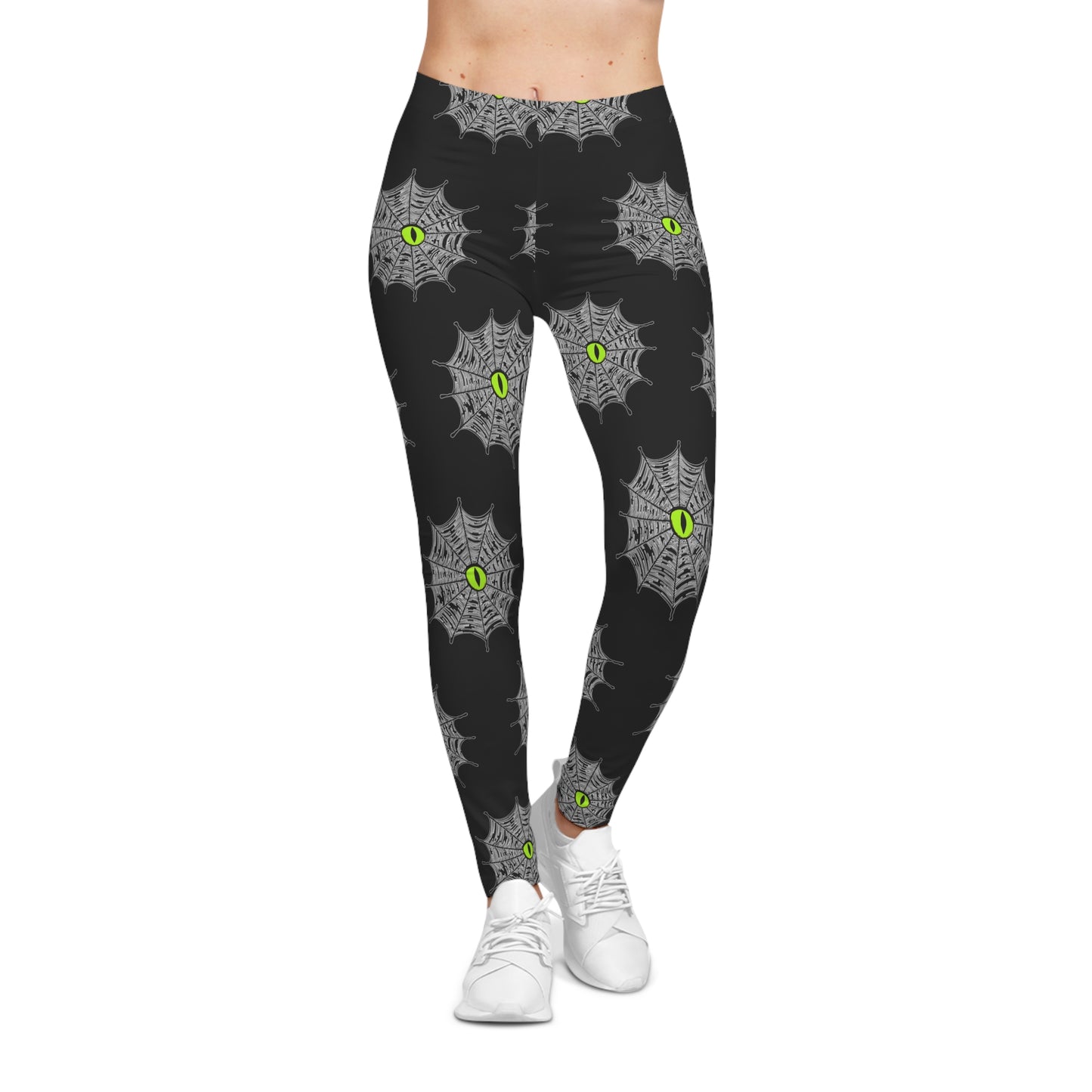 All-Over Print Leggings Cat Eye Spiderweb