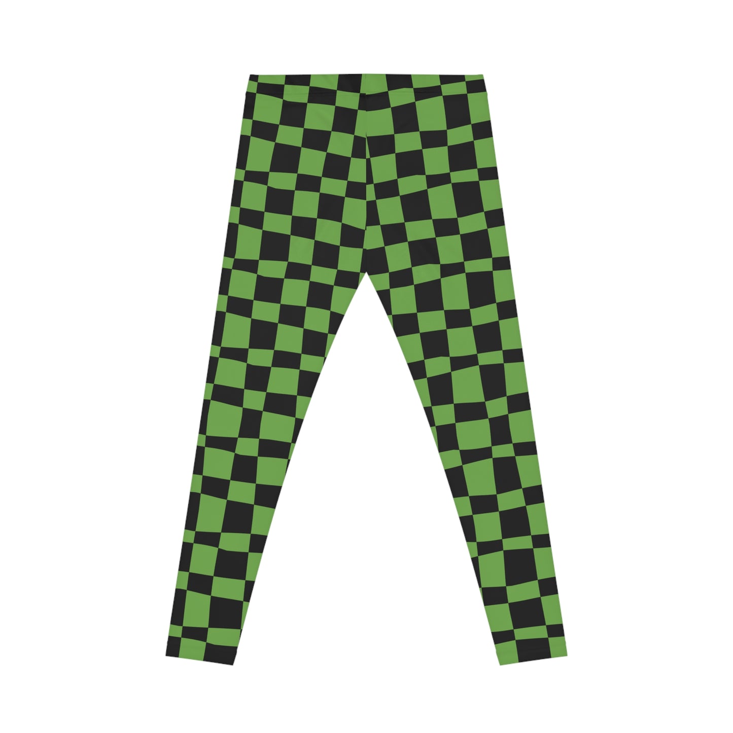All-Over Print Leggings Checkered Black/Greeen