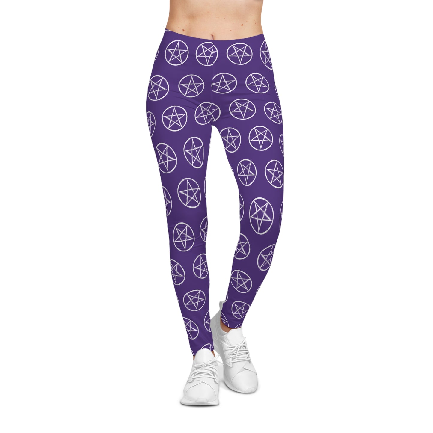 All-Over Print Leggings Pentagram Purple