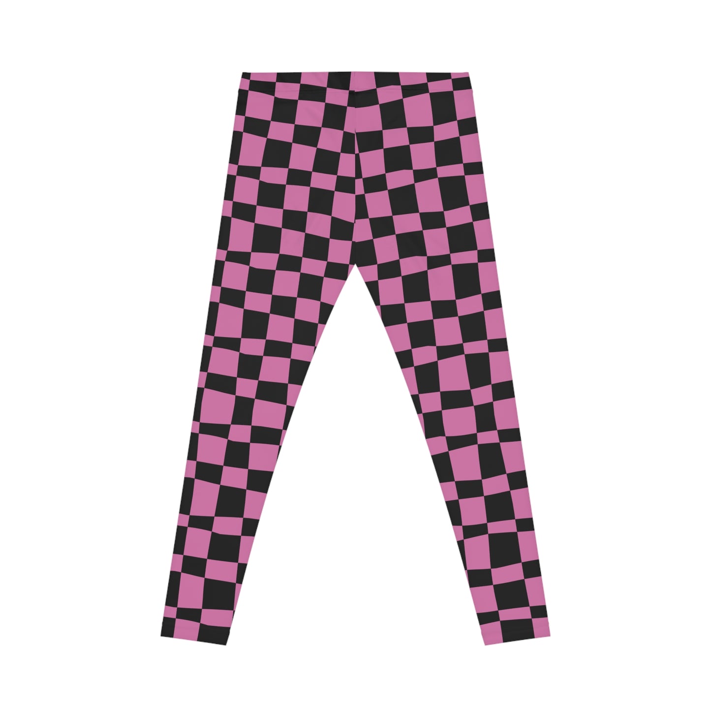 All-Over Print Leggings Checkered Black/Pink