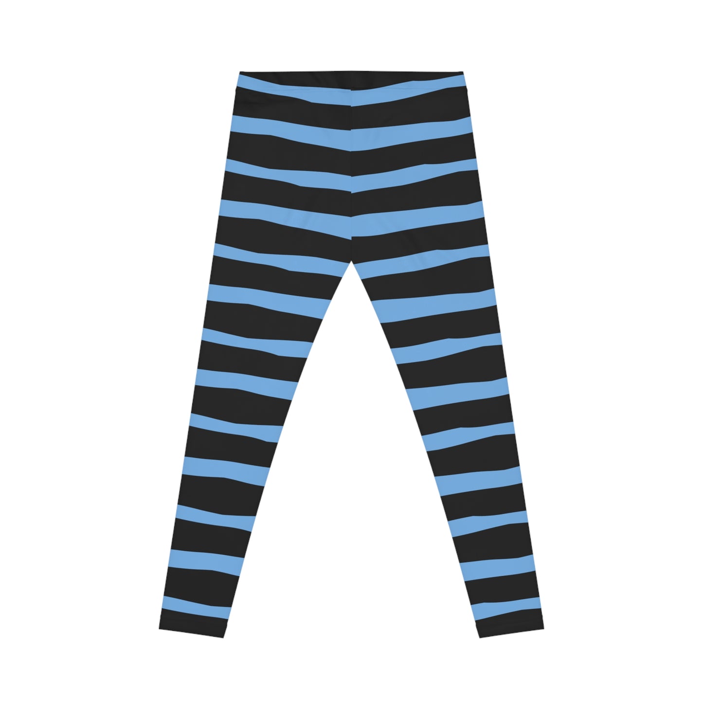 All-Over Print Leggings Striped Black/Blue