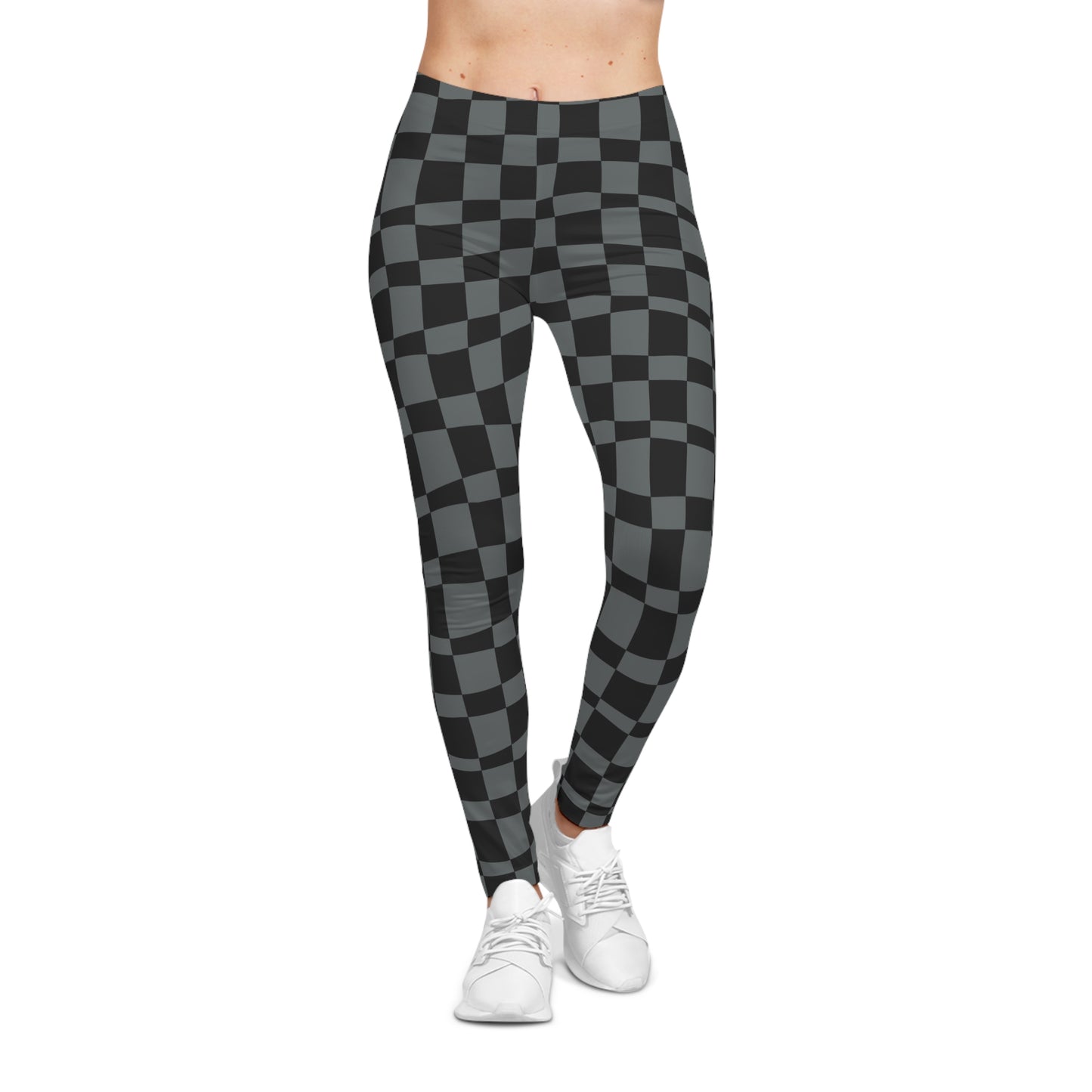 All-Over Print Leggings Checkered Black/Grey