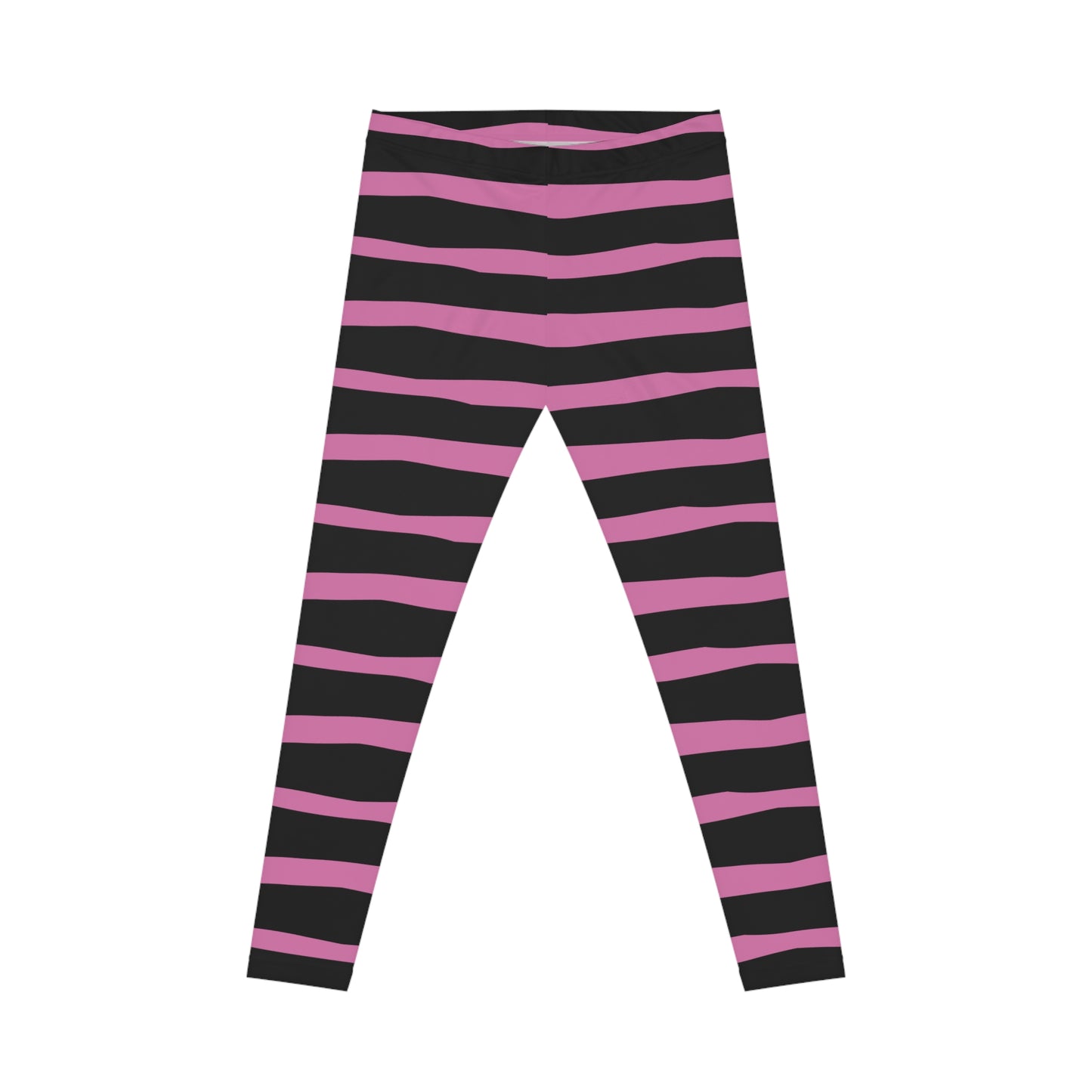 All-Over Print Leggings Striped Black/Pink