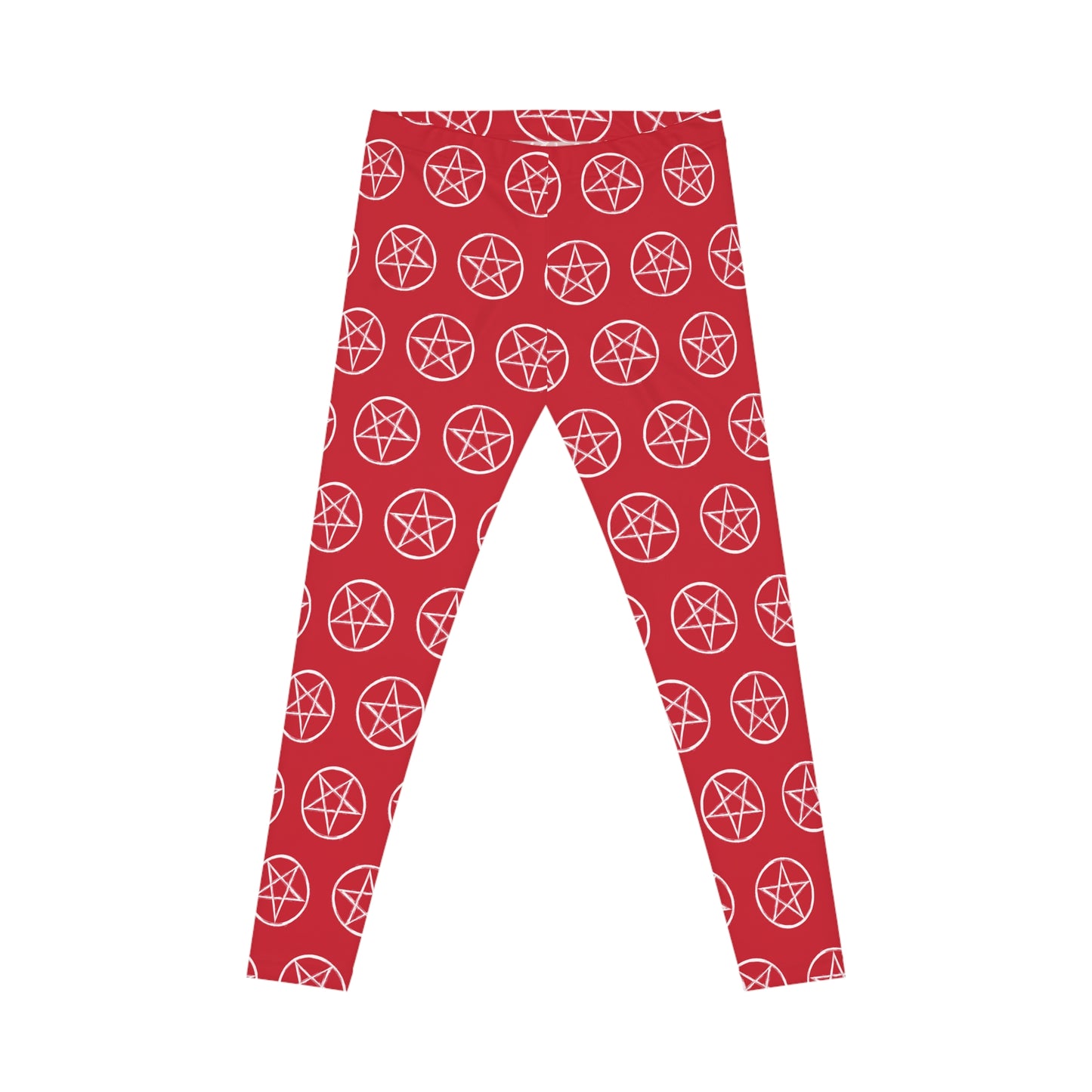 All-Over Print Leggings Pentagram Red