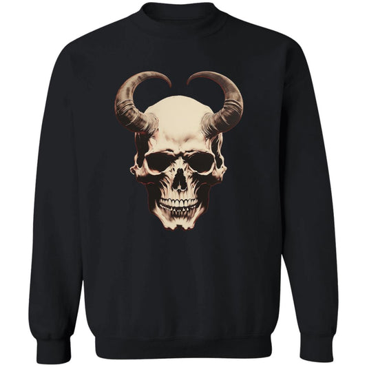 Pullover Sweatshirt Horned Skull