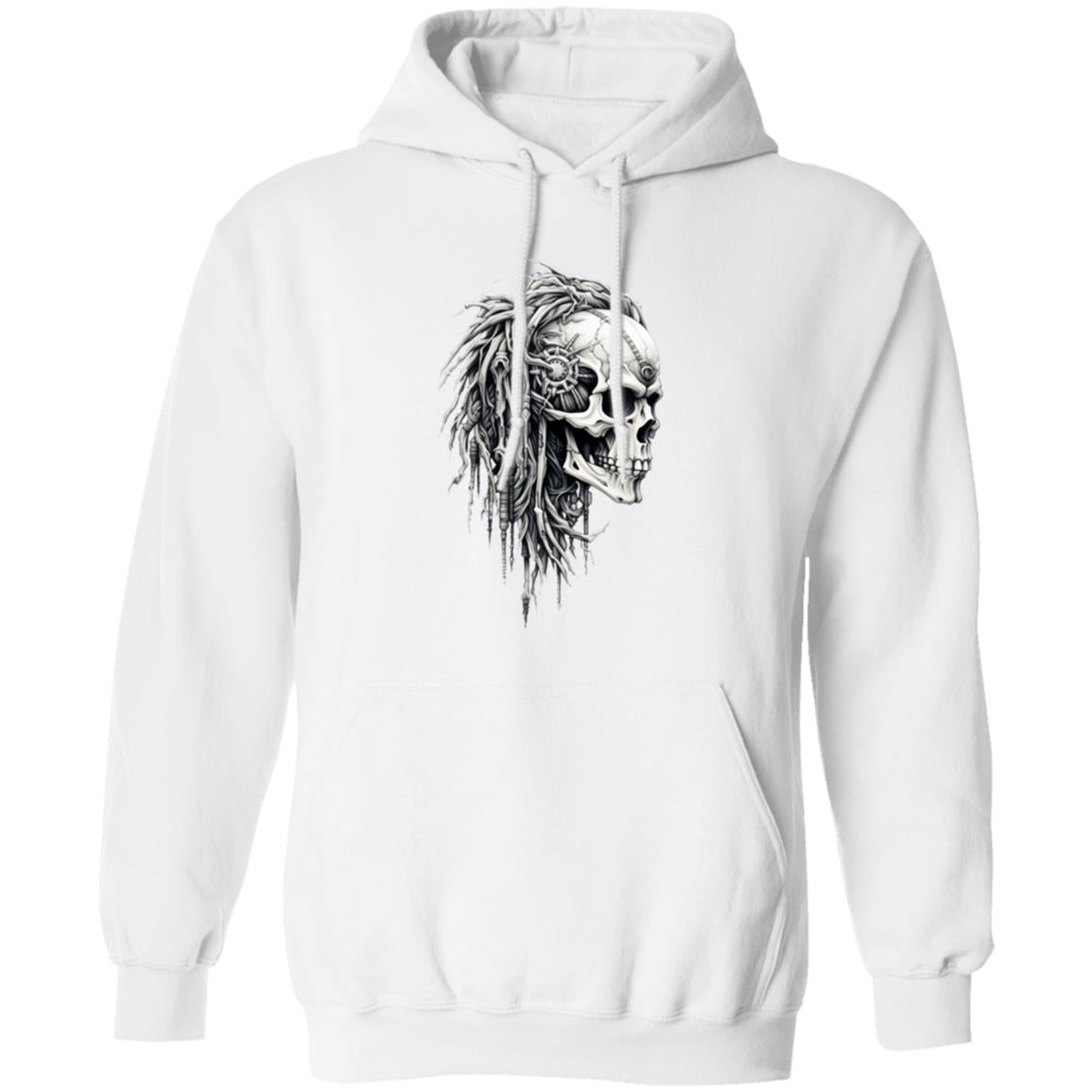 Pullover Hoodie Bio Mechanical Skull