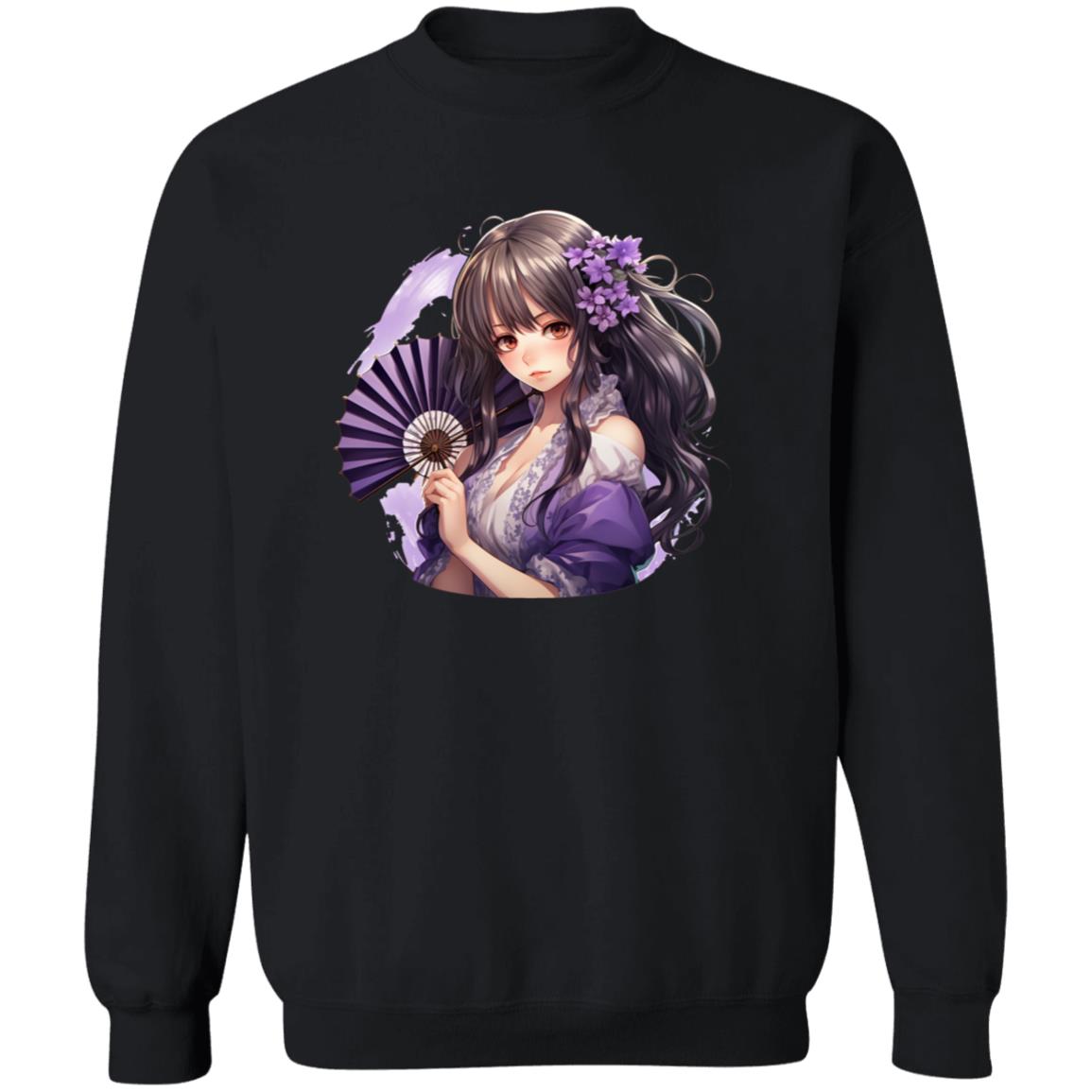 Pullover Sweatshirt Anime Geisha