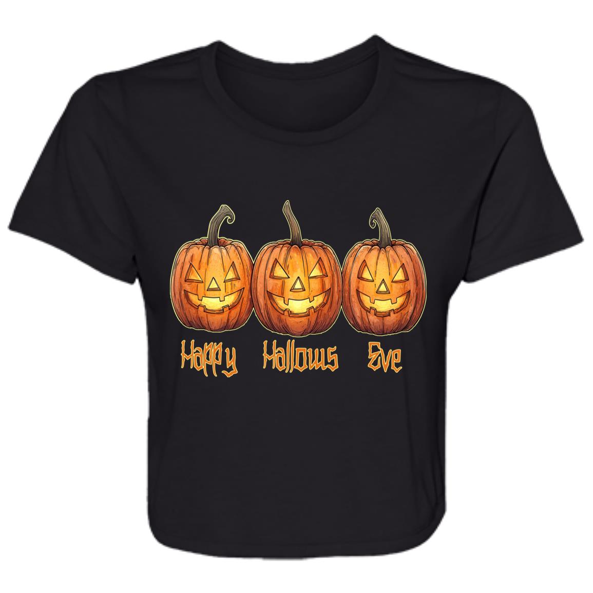Flowy Cropped Tee Happy Hallows Eve