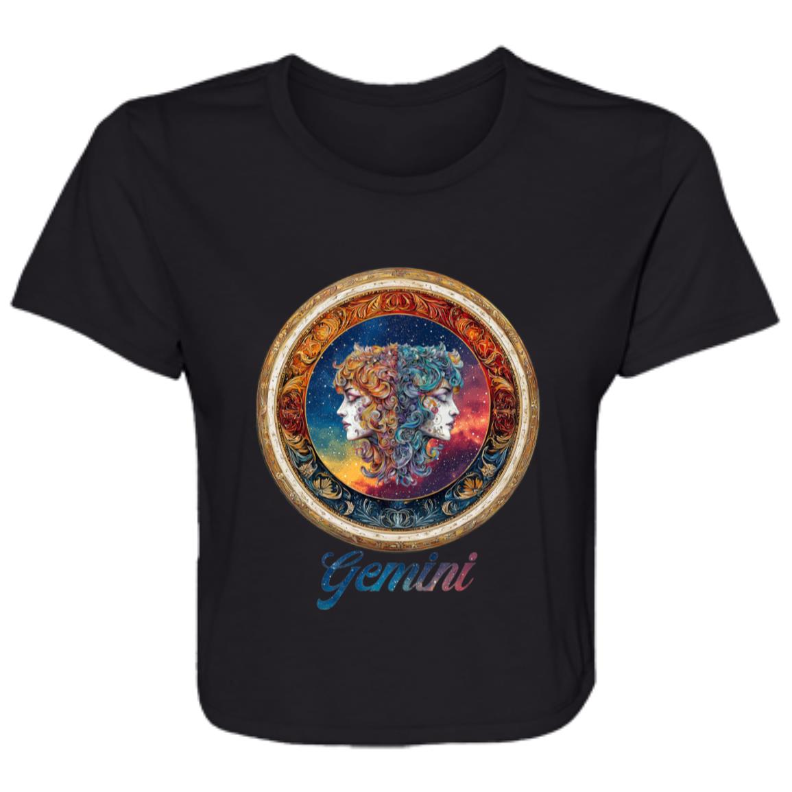 Flowy Cropped Tee Zodiac Gemini