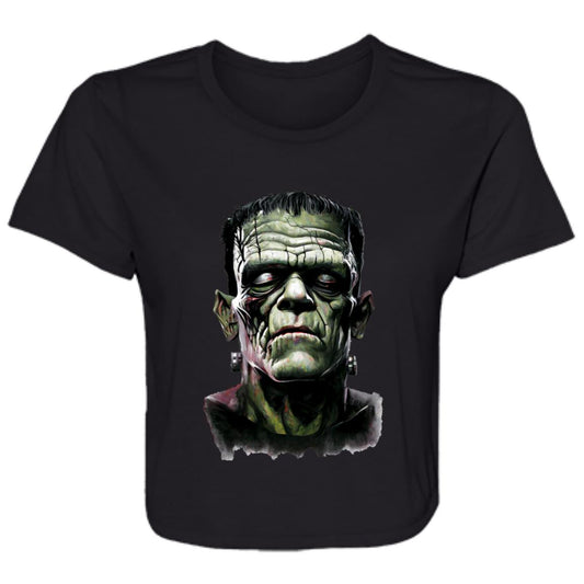 Flowy Cropped Tee Frankenstein