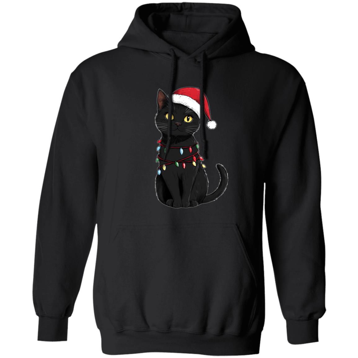 Pullover Hoodie Festive Cat