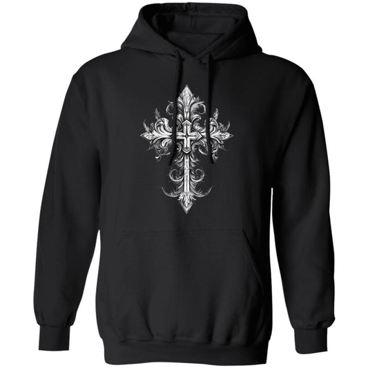 Pullover Hoodie Ornate Cross