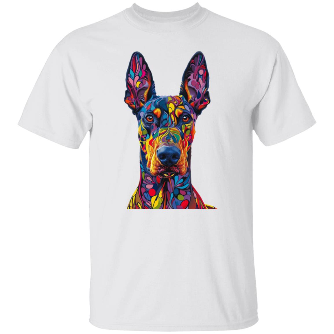 Oversized T-Shirt Colorful Abstract Doberman