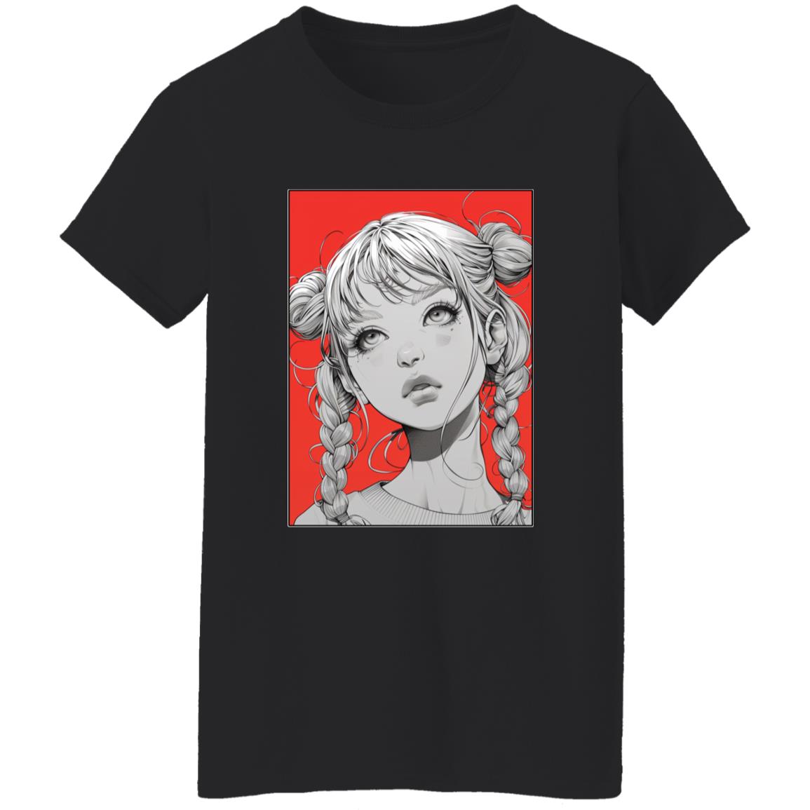 Oversized T-Shirt Anime Pigtail Girl