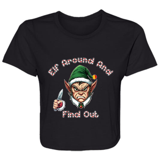 Flowy Cropped Tee Elf Around And Find Out