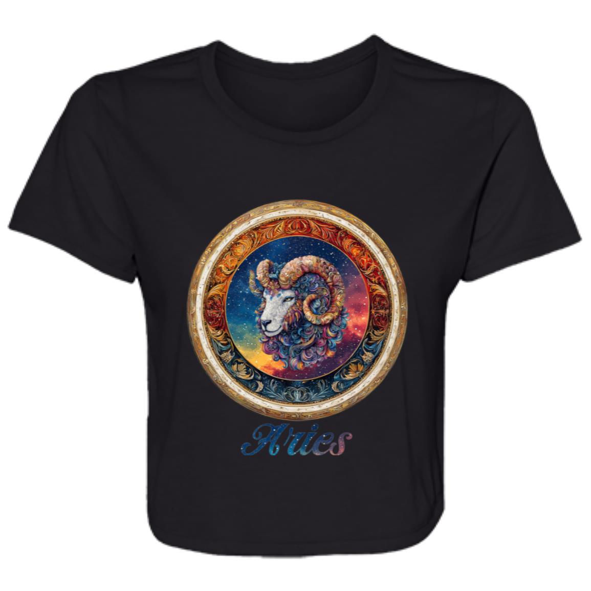 Flowy Cropped Tee Zodiac Aries