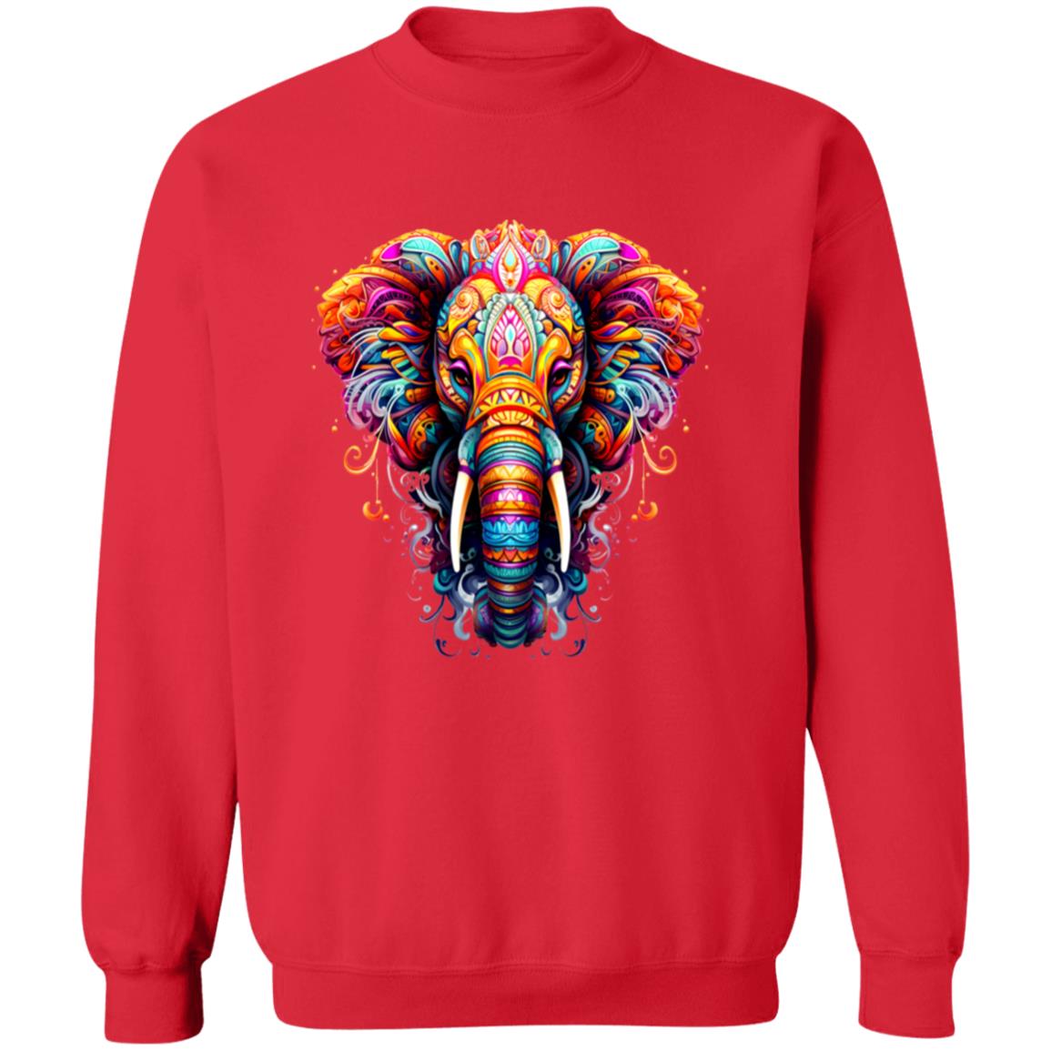 Pullover Sweatshirt Psychedelic Elephant