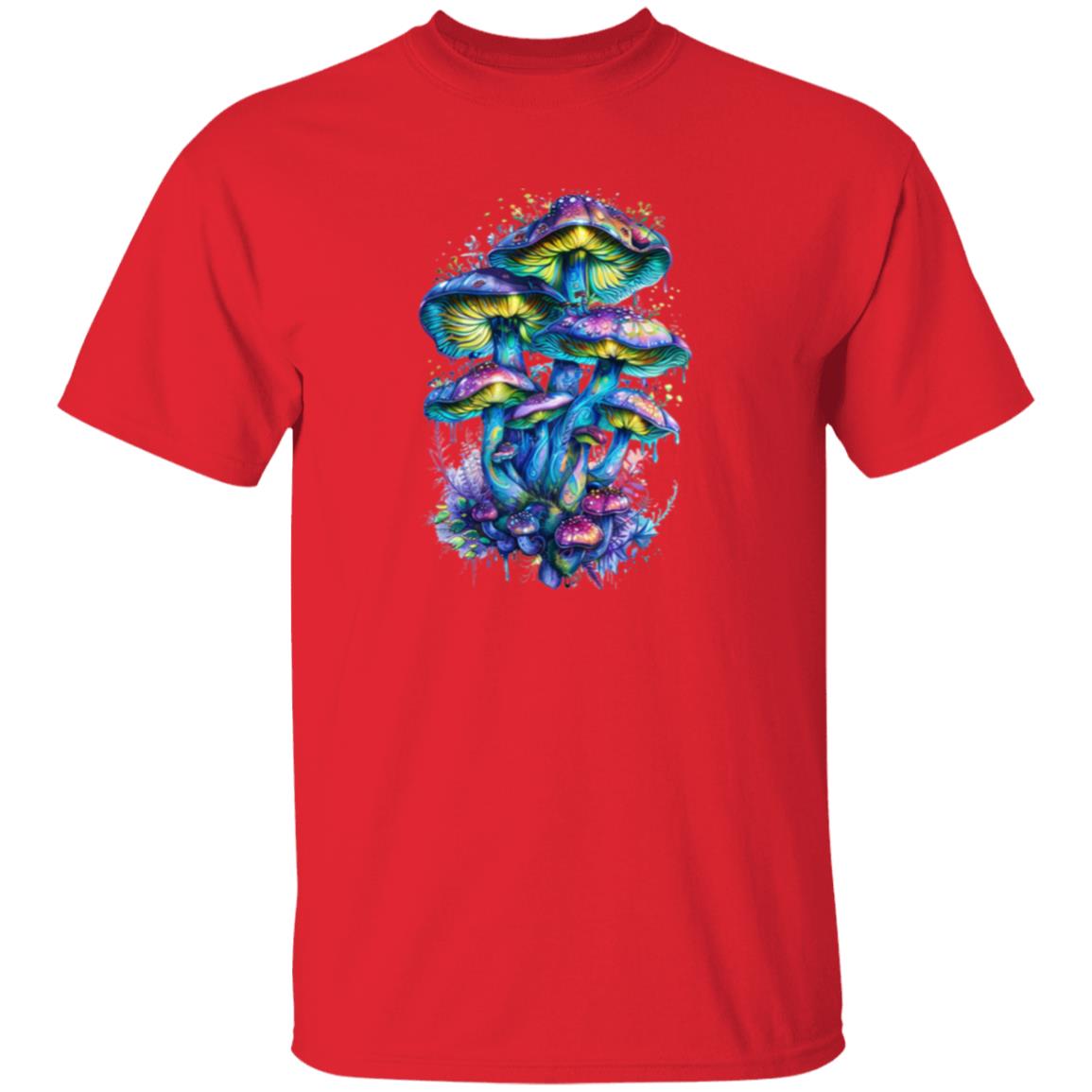 Oversized T-Shirt Colorful Mushroom Cluster