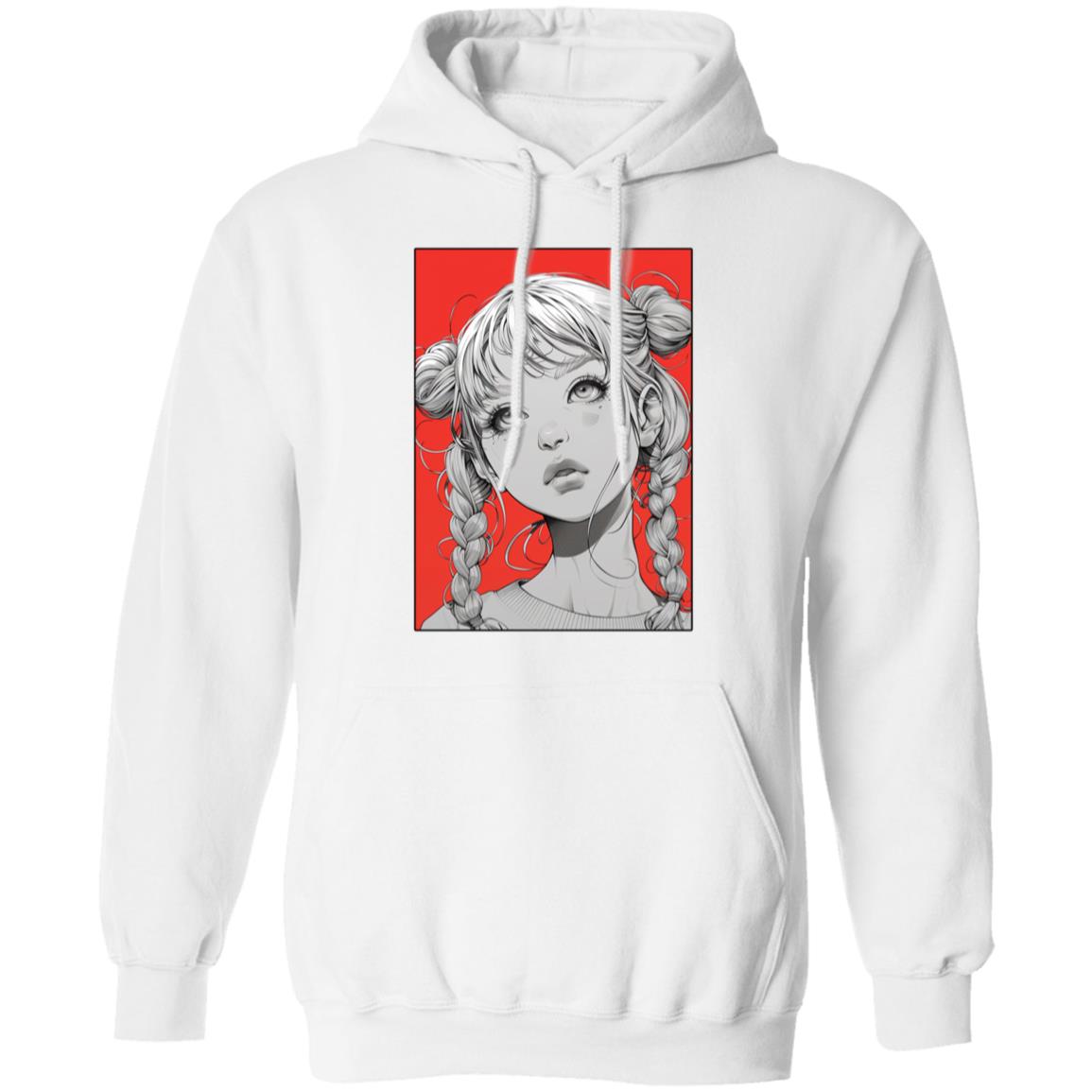 Pullover Hoodie Anime Pigtail Girl