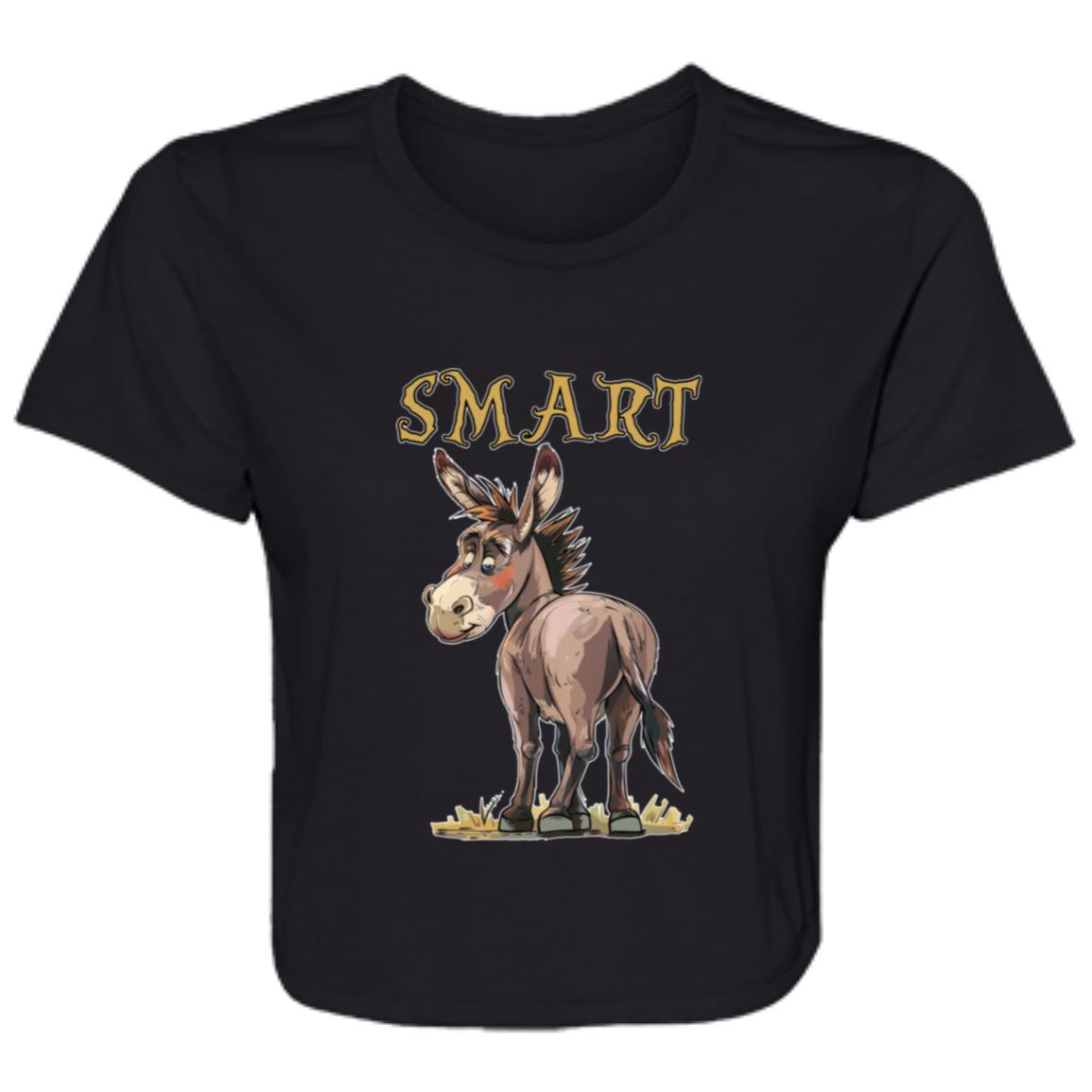 Flowy Cropped Tee Smart Ass