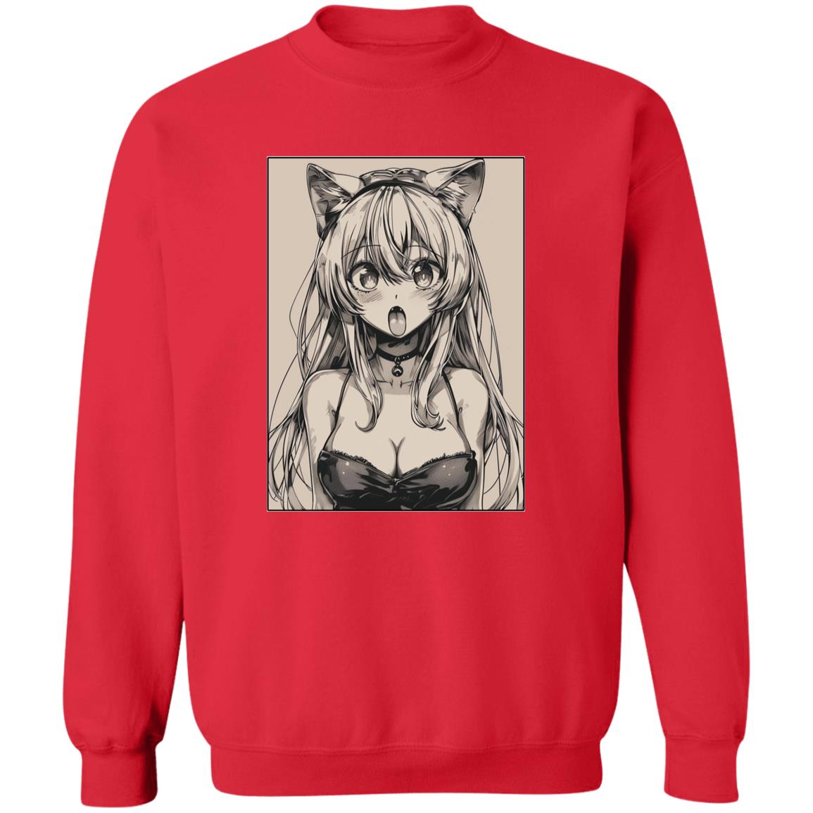 Pullover Sweatshirt Anime Cat Eared Girl
