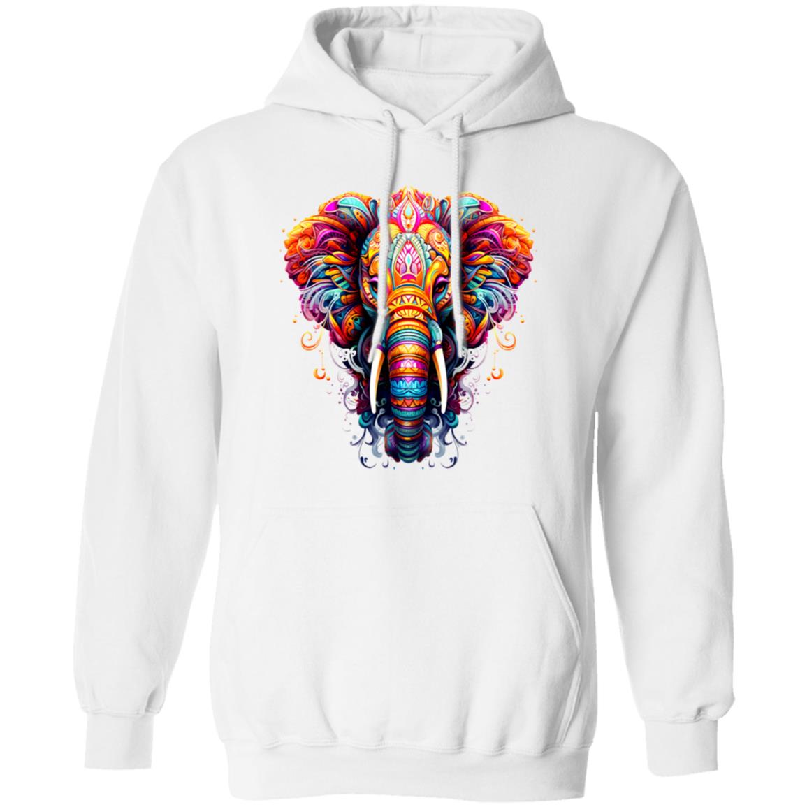 Pullover Hoodie Psychedelic Elephant