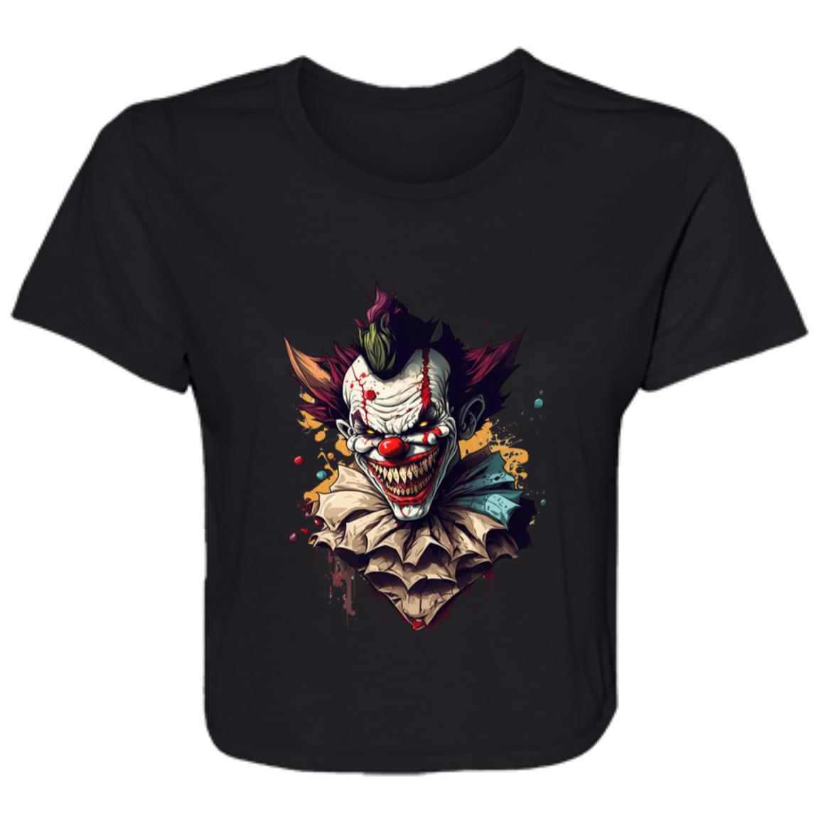 Flowy Cropped Tee Evil Clown
