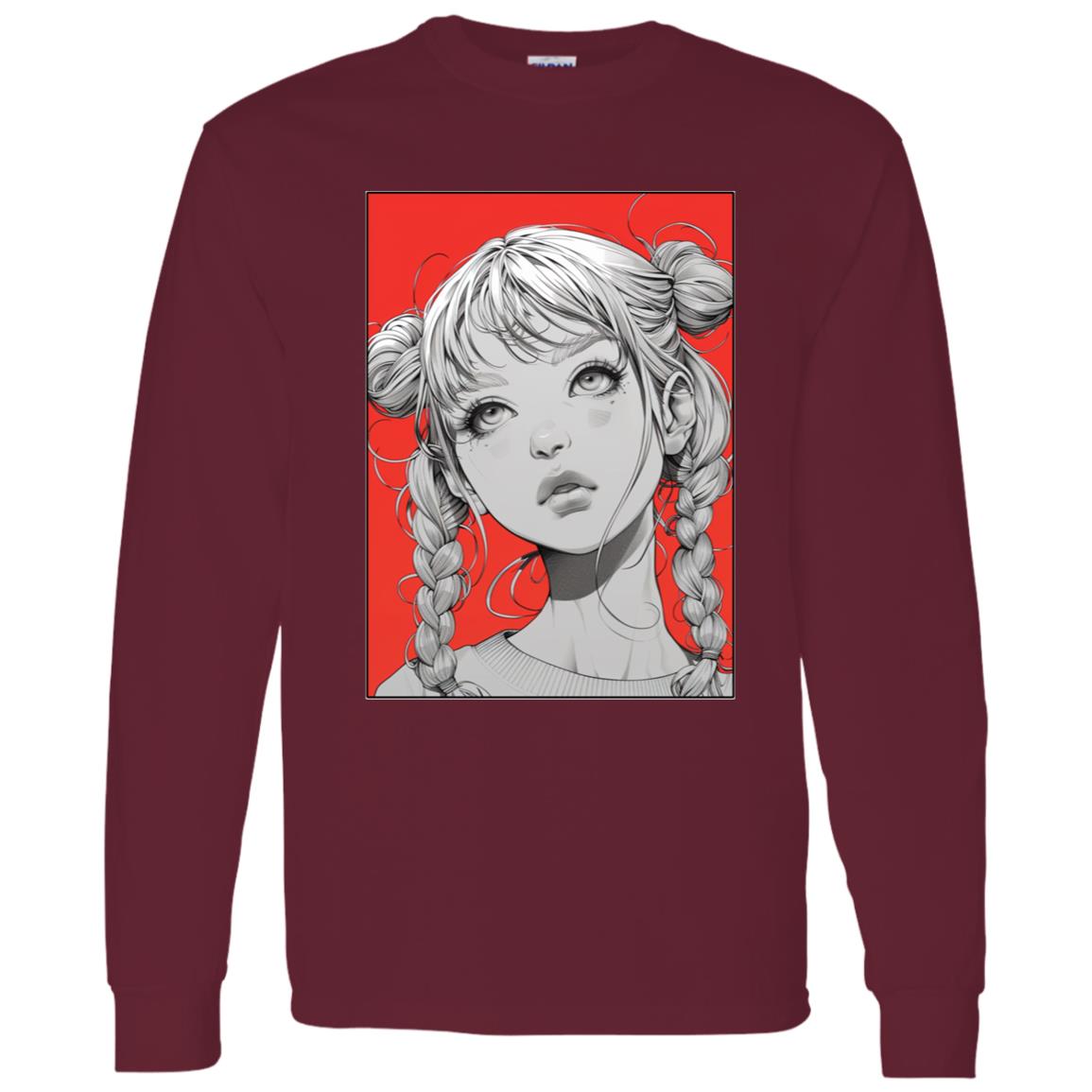 LS T-Shirt Anime Pigtail Girl