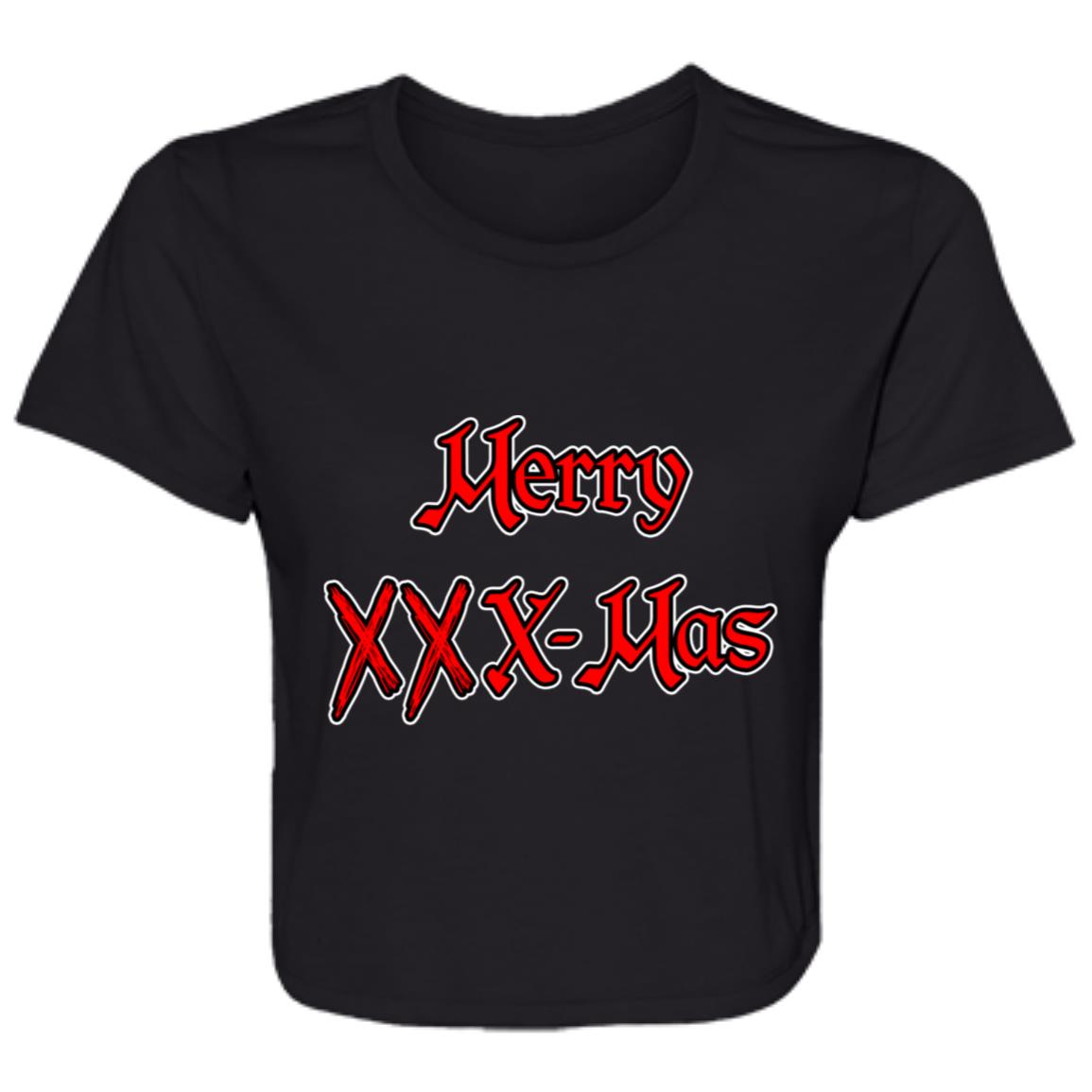 Flowy Cropped Tee Merry XXX-mas