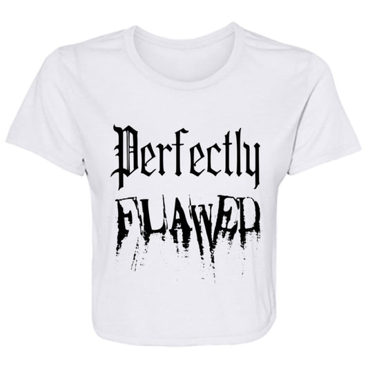 Flowy Cropped Tee Perfectly Flawed (Black)