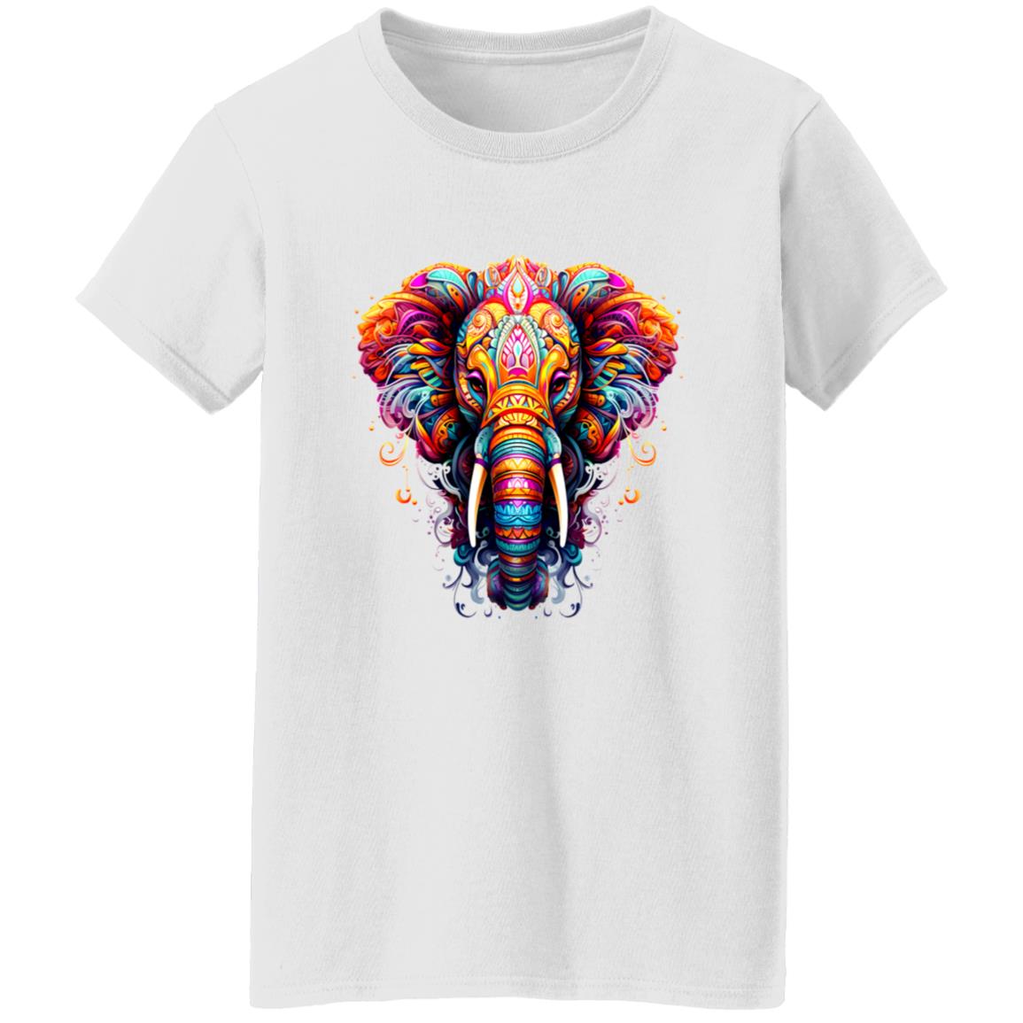 Oversized T-Shirt Psychedelic Elephant