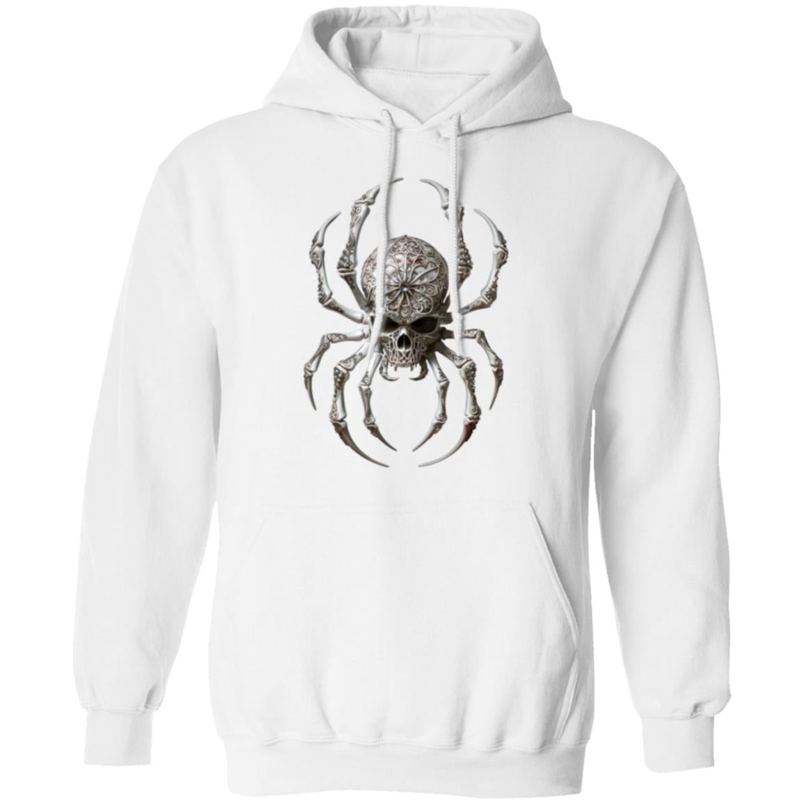 Pullover Hoodie Ornamental Skull Spider