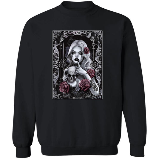 Pullover Sweatshirt Goth Girl Portrait