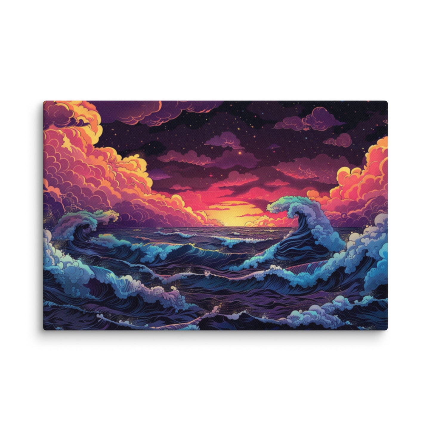 Canvas Anime Nightly Ocean
