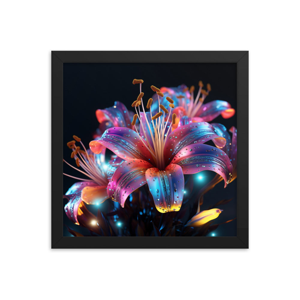 Framed Poster Lily Flower