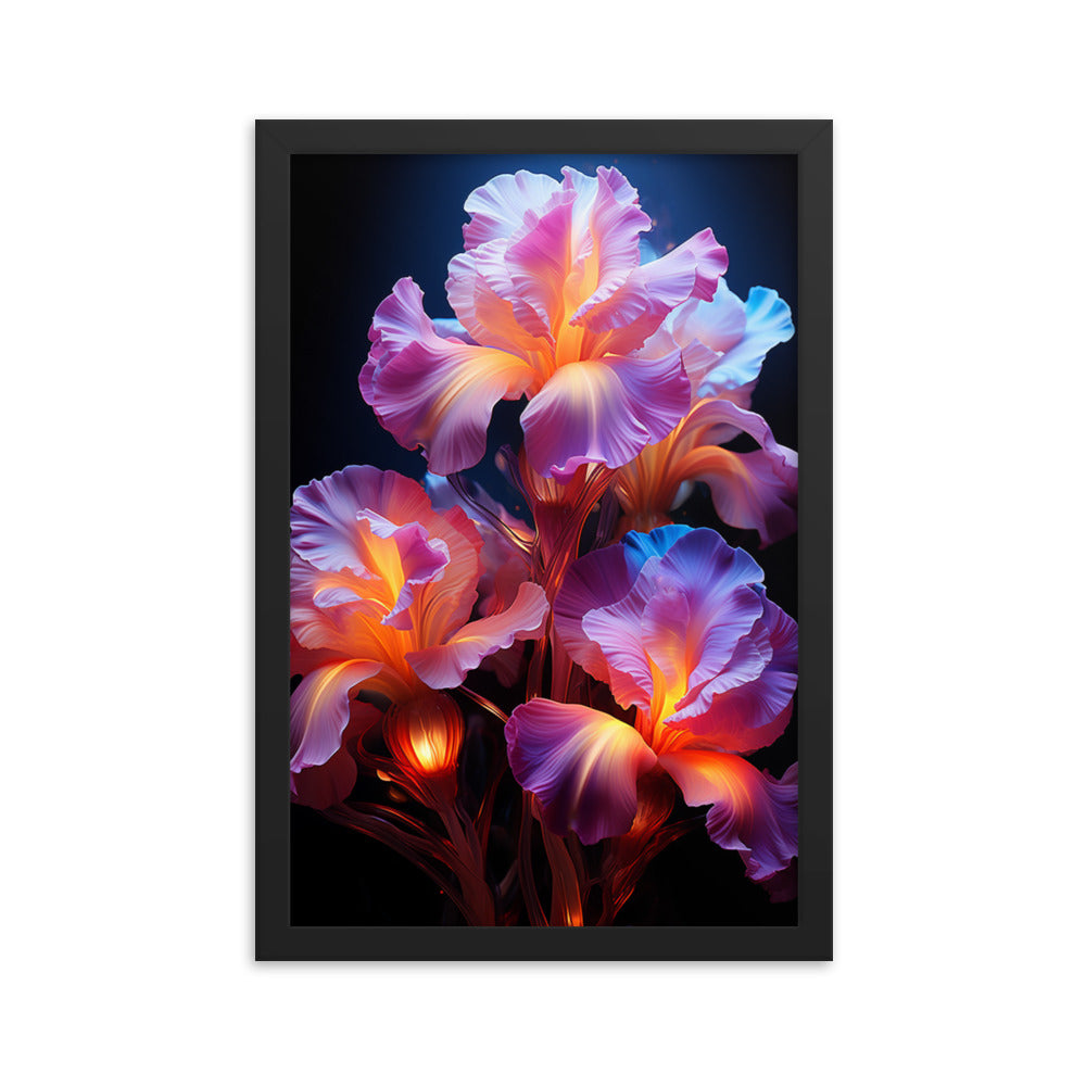 Framed Poster Iris Flower