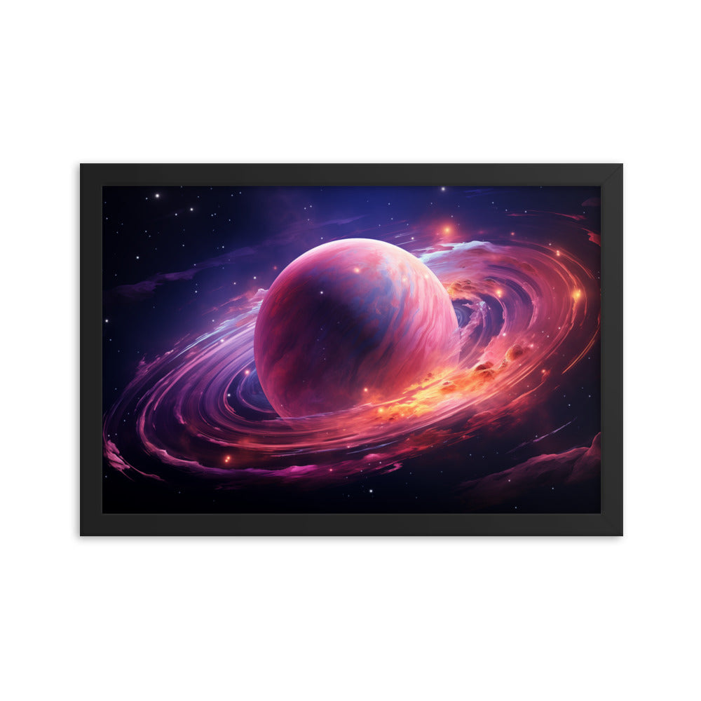 Framed Poster Ringed Planet