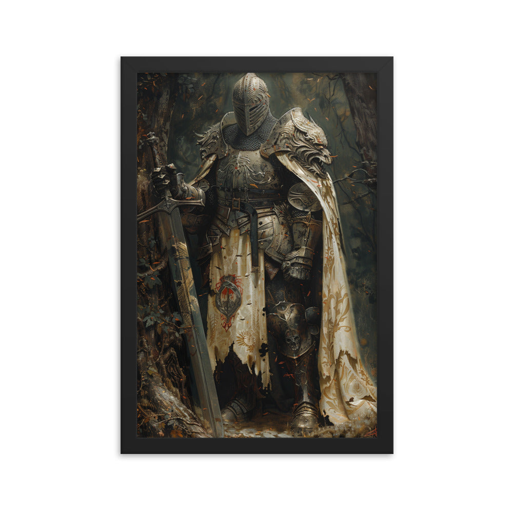 Framed Poster Knight Portrait