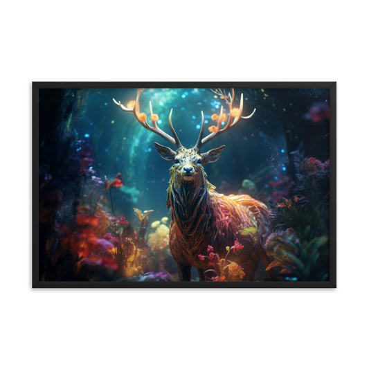 Framed Poster Enchanted Forest Stag