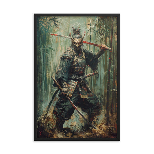 Framed Poster Samurai Portrait