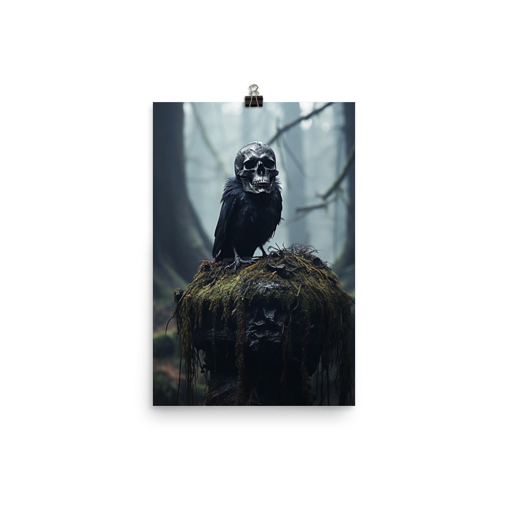Poster Skull Head Crow